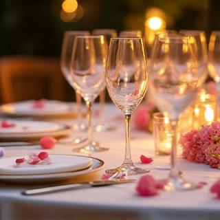 エレガントな和モダンなテーブルセットアップ